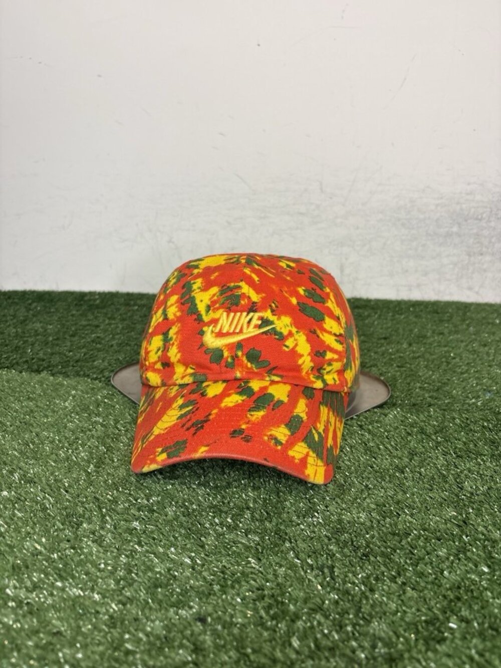 Nike hat cap strap back orange yellow green heritage86 lithuania tie dye mens